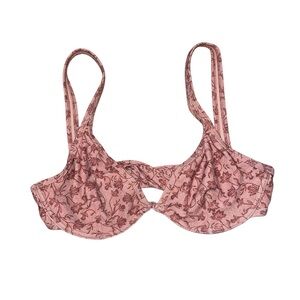 Floral Pink Underwire bikini top